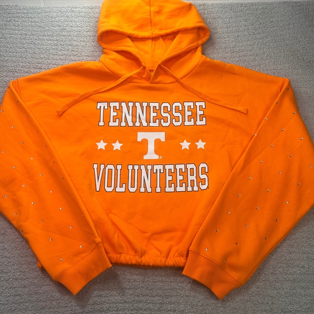 Gameday Couture Tennessee Volunteers Hoodie Orange XL Rhinestone Cropped Sporty
